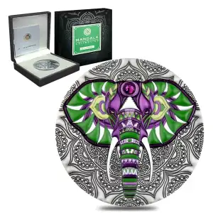 Niue Mandala Elephant 2 oz Silver