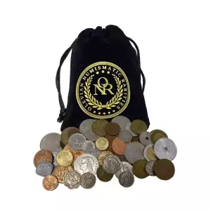 One Pound of World Coins in Deluxe Collector's Pouch