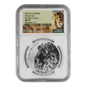 Republic of Chad Lion Silver Coin (2)