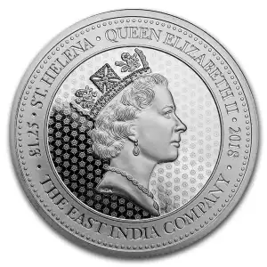 Saint Helena 1.25 oz Silver Rose Crown Guinea BU