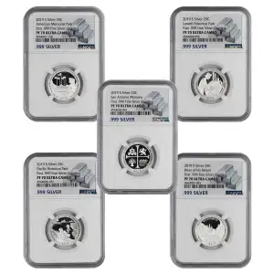 2019 S American Memorial Park 1st .999 Fine Silver Qtrs ULTRA CAMEO (6)