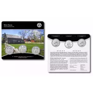 2020 Weir Farm America The Beautiful 3-Coin Quarter Set 