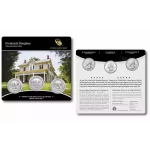 2017 Frederick Douglass America The Beautiful 3-Coin Quarter Set