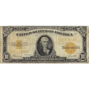 $10 1922 Gold Gold Certificates 1173