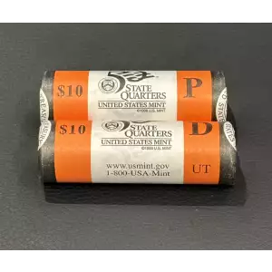 2007 P&D Utah State Quarters BU Mint Rolls