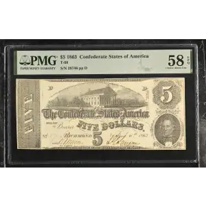 $5   Issues of the Confederate States of America CS-60 (2)