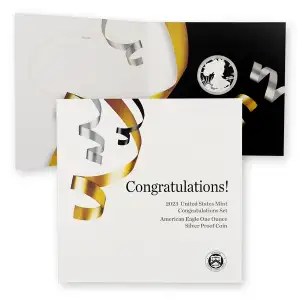 2023 - W 1 ozt Proof Silver Eagle Congratulations Set