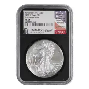 2025 W First Day of Issue Burnished Silver Eagle (2)