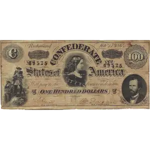 $100   Issues of the Confederate States of America CS-13