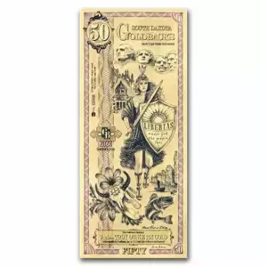 50 South Dakota Goldback - Aurum Gold Foil Note (24k) (2)