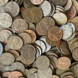 Unsearched Bag Of 500 Lincoln Memorial Cents (1959-1982): 10 Rolls