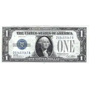 $1 1928-A blue seal. Small Silver Certificates 1601
