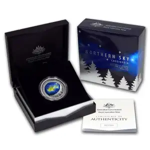 2016 Australia $5 1 oz Colored Silver Proof Domed Coin; Cassiopeia (2)