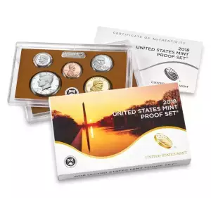 2018-S U.S. Clad Proof Set: Complete 10-Coin Set, with Box and COA
