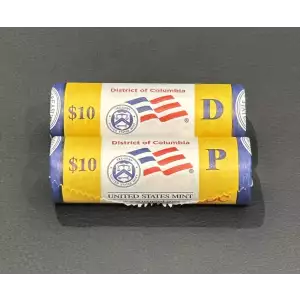 2009 P&D District of Columbia State Quarters BU Mint Rolls