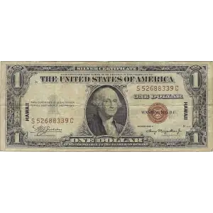 $1 1935-A brown seal Emergency Notes Issued During WW2 2300