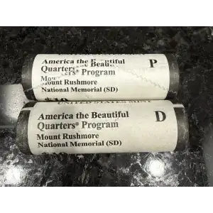 2013 P&D Mount Rushmore (SD) ATB Quarters BU Mint Rolls