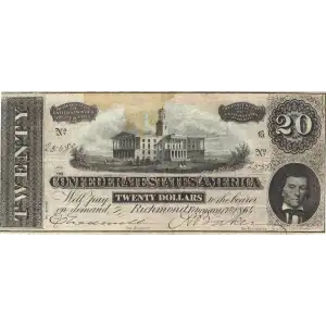 $20   Issues of the Confederate States of America CS-67