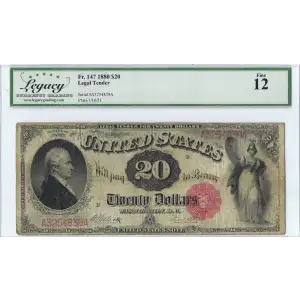 $20  Small Red, scalloped Legal Tender Issues 147