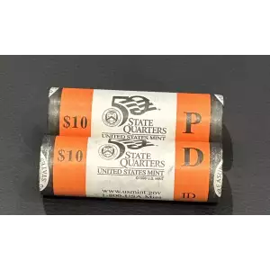 2007 P&D Idaho State Quarters BU Mint Rolls