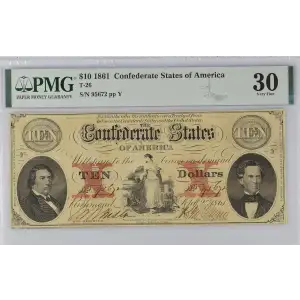 $10   Issues of the Confederate States of America CS-26 (2)