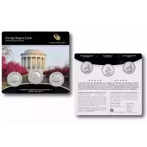 2017 George Rogers Clark America The Beautiful 3-Coin Quarter Set