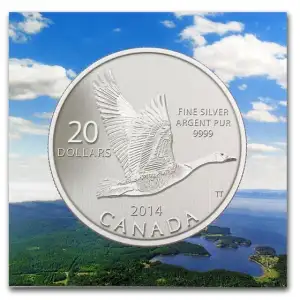 $20 2014 1/4 oz Silver Canada Goose
