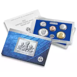 2022-S U.S. Proof Set: Complete 10-Coin Set in Original Packaging with COA