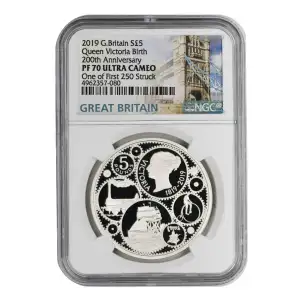 Great Britian Queen Victoria Birth 200th Anniversary 1 oz Sterling Silver