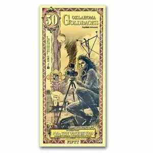 50 Oklahoma Goldback - Aurum Gold Foil Note (24k)  (2)