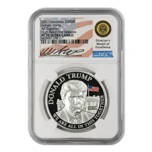 2020 Donald Trump-All Together High Relief - FR ULTRA CAMEO