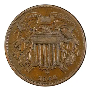 1864 2C Small Motto, BN (4)