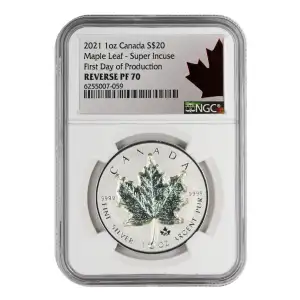 2021 1oz Maple Leaf - Super Incuse First Day of Production (2)