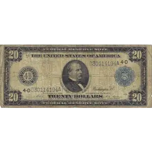 $20 1914 Blue Seal Federal Reserve Notes 978