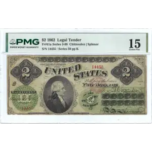 $2 Series 88-171 Face plate number left of portrait Type 2; Red Seal Legal Tender Issues 41