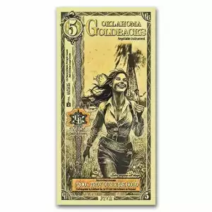 5 Oklahoma Goldback - Aurum Gold Foil Note (24k) (2)