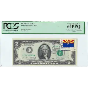 $2 1976 Green seal Small Size $2 Federal Reserve Notes 1935-C