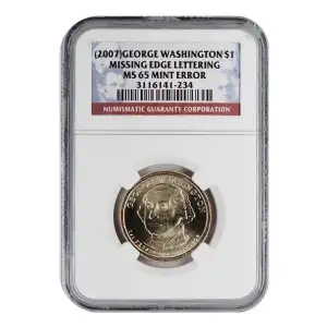 (2007) MISSING EDGE LETTERING FIRST PRESIDENT MINT ERROR
