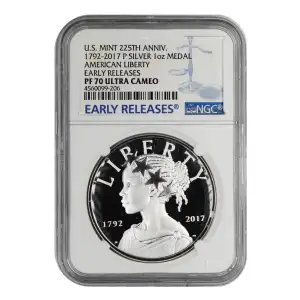 2017 P American Liberty Medal 225th Anniversary NGC PF-70 Early Releases, Ultra Cameo