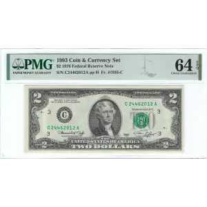 $2 1976 Green seal Small Size $2 Federal Reserve Notes 1935-C