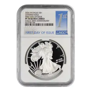 2016 W LETTERED EDGE FIRST DAY OF ISSUE EAGLE 30TH ANNIVERSARY ULTRA CAMEO (2)