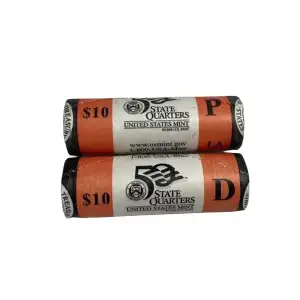 2002 P&D Louisiana State Quarters BU Mint Rolls