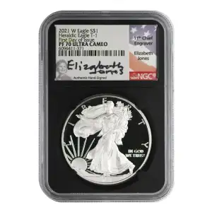 2021 W Heraldic Eagle T-1 First Day of Issue ULTRA CAMEO