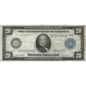 $20 1914 Blue Seal Federal Reserve Notes 979A