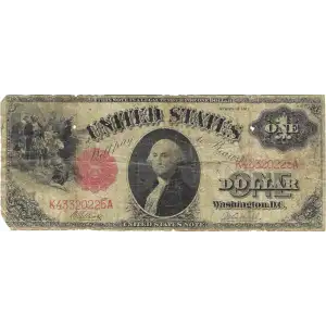 $1 1917 Small Red, scalloped Legal Tender Issues 36