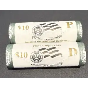 2010 P&D Grand Canyon (AZ) ATB Quarters BU Mint Rolls