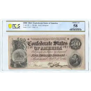 $500   Issues of the Confederate States of America CS-64