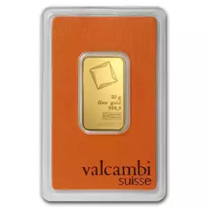 20 g Gold Bar - Valcambi Design (Carded)