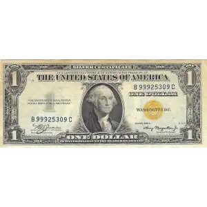 $1 1935-A blue seal. Small Silver Certificates 1608
