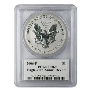 2006-P $1 Eagle-20th Anniversary Reverse Proof Mercanti Signature (2)